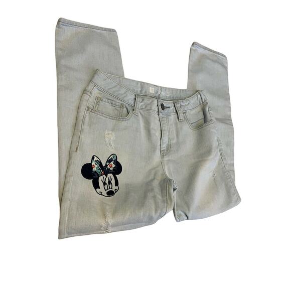 Gap Kids Jeans Disney Character Girls Minnie Mouse Mickey Mouse Blue Jeans Sz 10 - Picture 3 of 10
